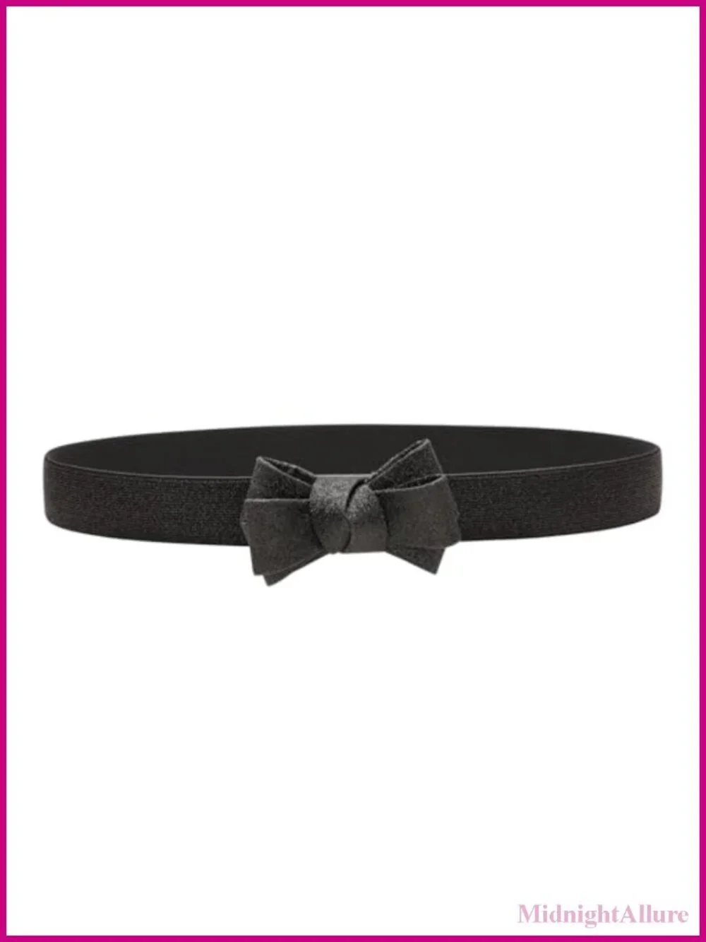 Skinny Elastic Glitter Bow Belt Slim Waist Stretch for Dress